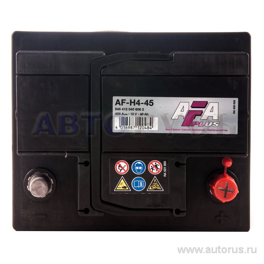 Аккумулятор AFA PLUS 45 А/ч 545 412 040 обратная R+ EN 400A 207x175x190 AF-H4-45 AF-H4-45