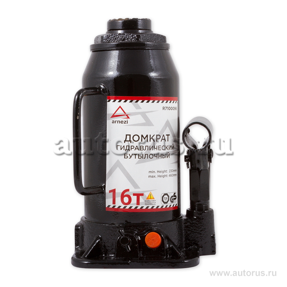 Домкрат гидравлический бутылочный 16т 230-460мм ARNEZI R7100096