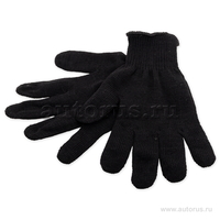 Перчатки рабочие полушерстяные двойная вязка 7 класс черные