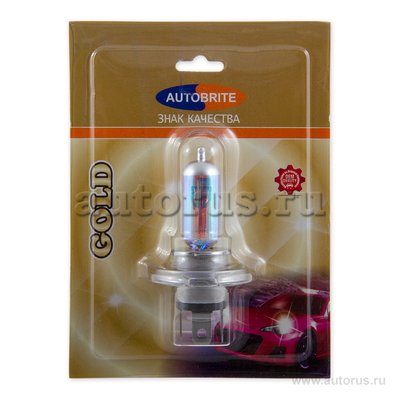 Лампа 12V H4 60/55W P43t AUTOBRITE GOLD 1 шт. блистер A40005BG