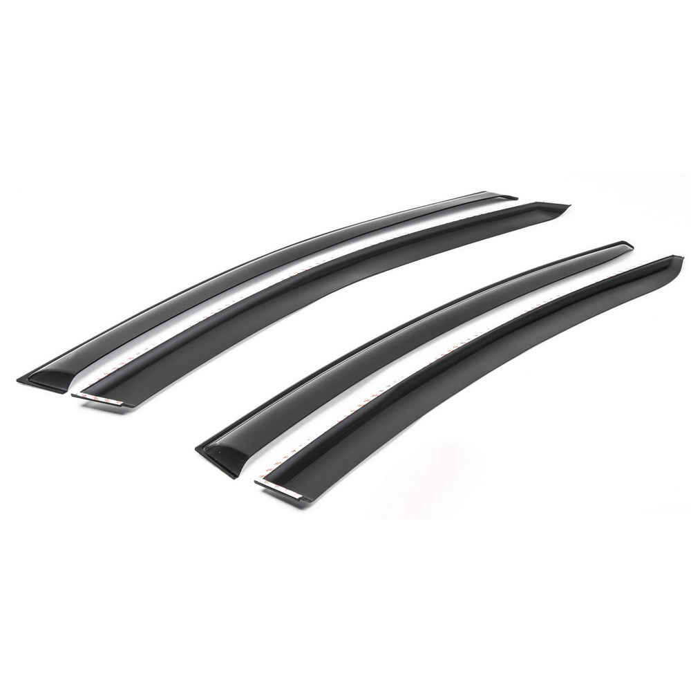 Дефлекторы окон передние и задние боковые окна Kia Cerato III седан 2013-2018 4 шт. черный акрил AutoFlex 828003