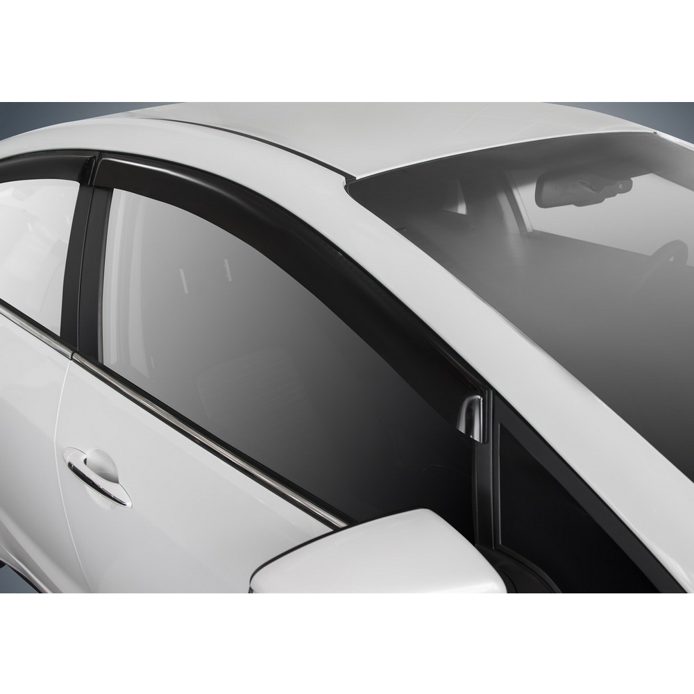 Дефлекторы окон передние и задние боковые окна Kia Cerato III седан 2013-2018 4 шт. черный акрил AutoFlex 828003