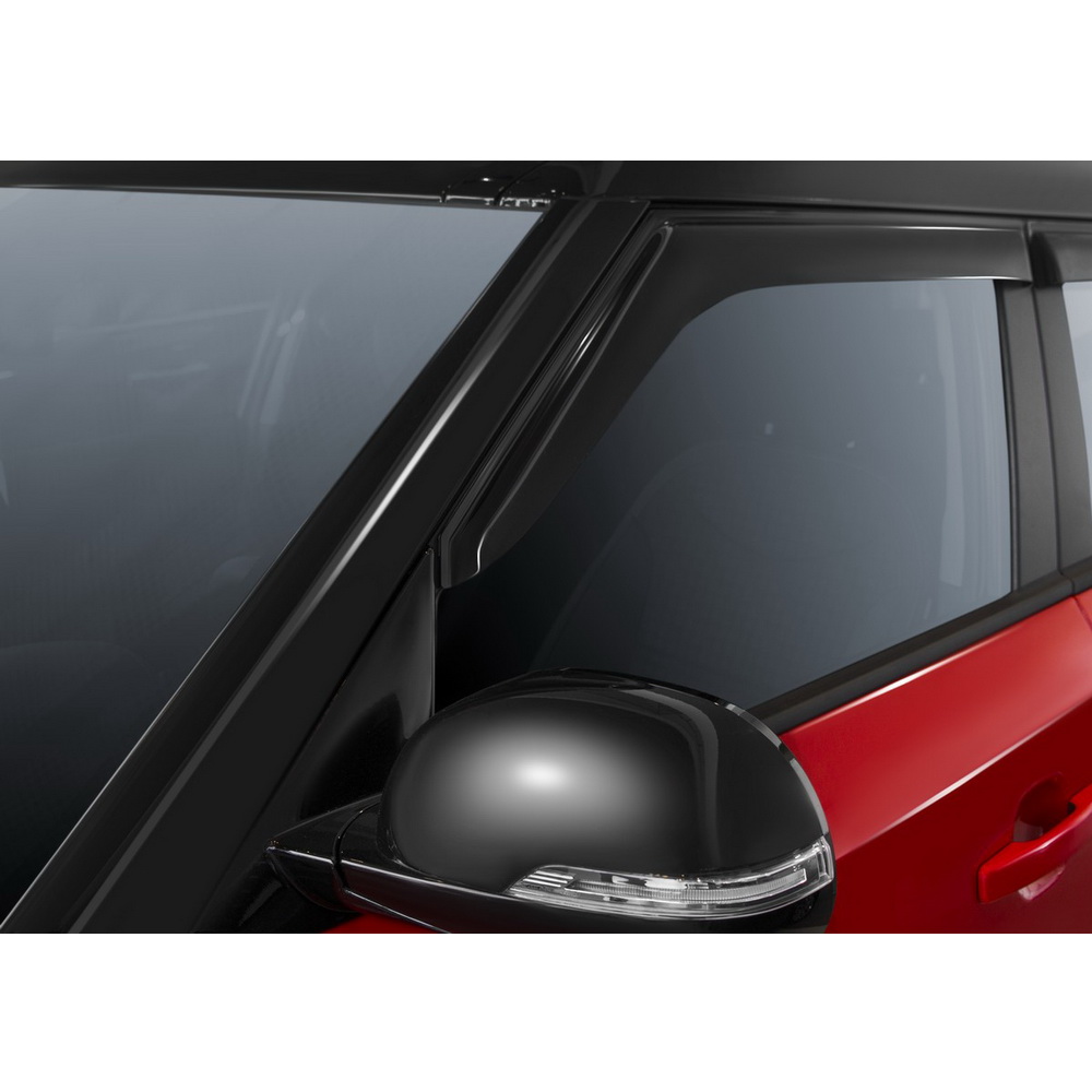 Дефлекторы окон передние и задние боковые окна Kia Soul II хэтчбек 2014-2019 4 шт. черный акрил AutoFlex 828004