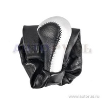 Ручка КПП с чехлом ВАЗ 2108-099 натуральная кожа дерево AZARD КПП00086