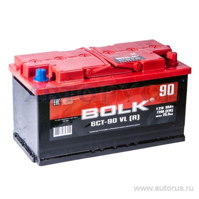Аккумулятор BOLK Standart 90 А/ч обратная R+ EN 720A 353x175x190 AB 900 AB 900