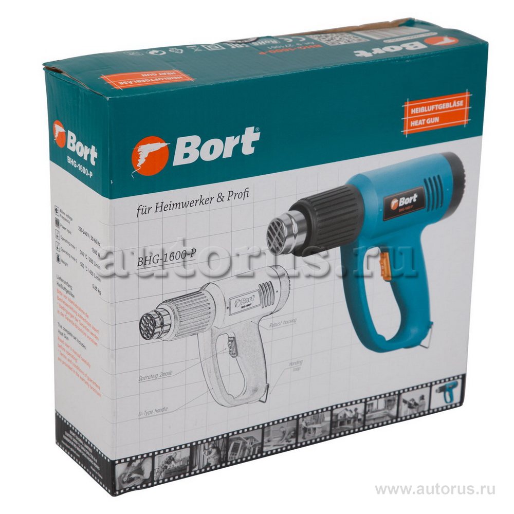 Фен технический Bort BHG-1600-P
