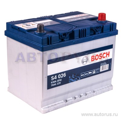 Аккумулятор BOSCH Silver 70 А/ч 570 412 063 обратная R+ EN 630A 261x175x220 S4 026 0 092 S40 260