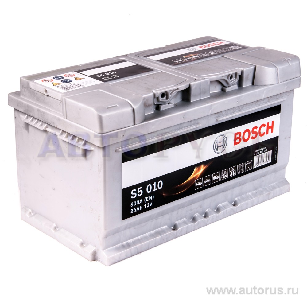 Аккумулятор BOSCH Silver Plus 85 А/ч 585 200 080 обратная R+ EN 800A 315x175x175 S5 010 0 092 S50 100