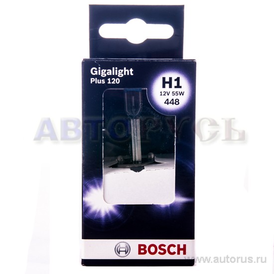 Лампа 12V H1 55W +120% BOSCH Gigalight Plus 1 шт. картон 1 987 301 150