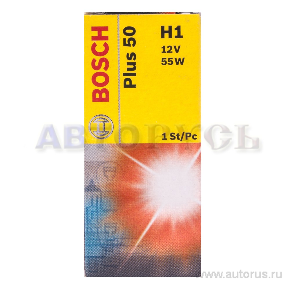 Лампа 12V H1 55W +50% BOSCH 1 шт. картон 1 987 302 019