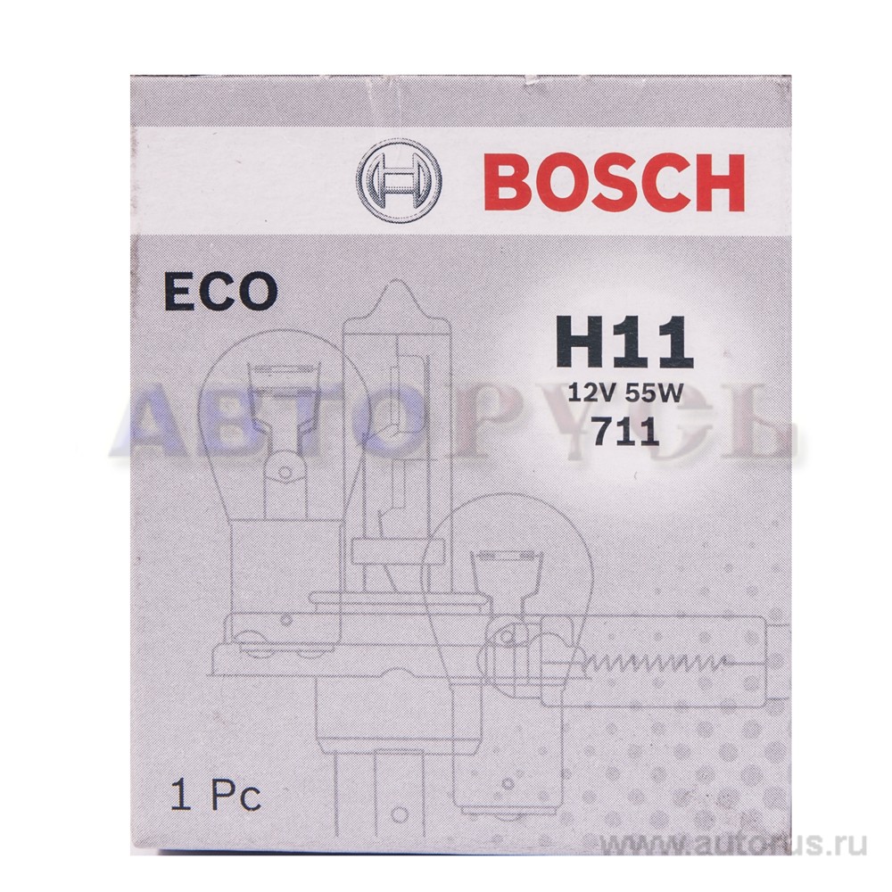 Лампа 12V H11 55W BOSCH 1 шт. картон 1 987 302 806