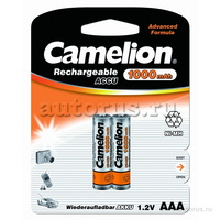 Батарейка Аккумуляторная,1.2В camelion aaa-1000mah ni-mh bl-2