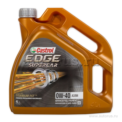 Масло моторное Castrol EDGE Supercar A3/B3 0W40 синтетическое 4 л 15B6BF