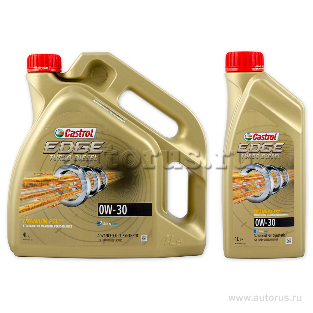 Масло моторное Castrol EDGE Turbo Diesel FST SN/CF 0W30 синтетическое 4 л + 1 л 15BB0D