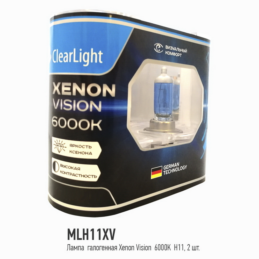 Лампа 12V H11 55W ClearLight XenonVision 2 шт. DUOBOX MLH11XV