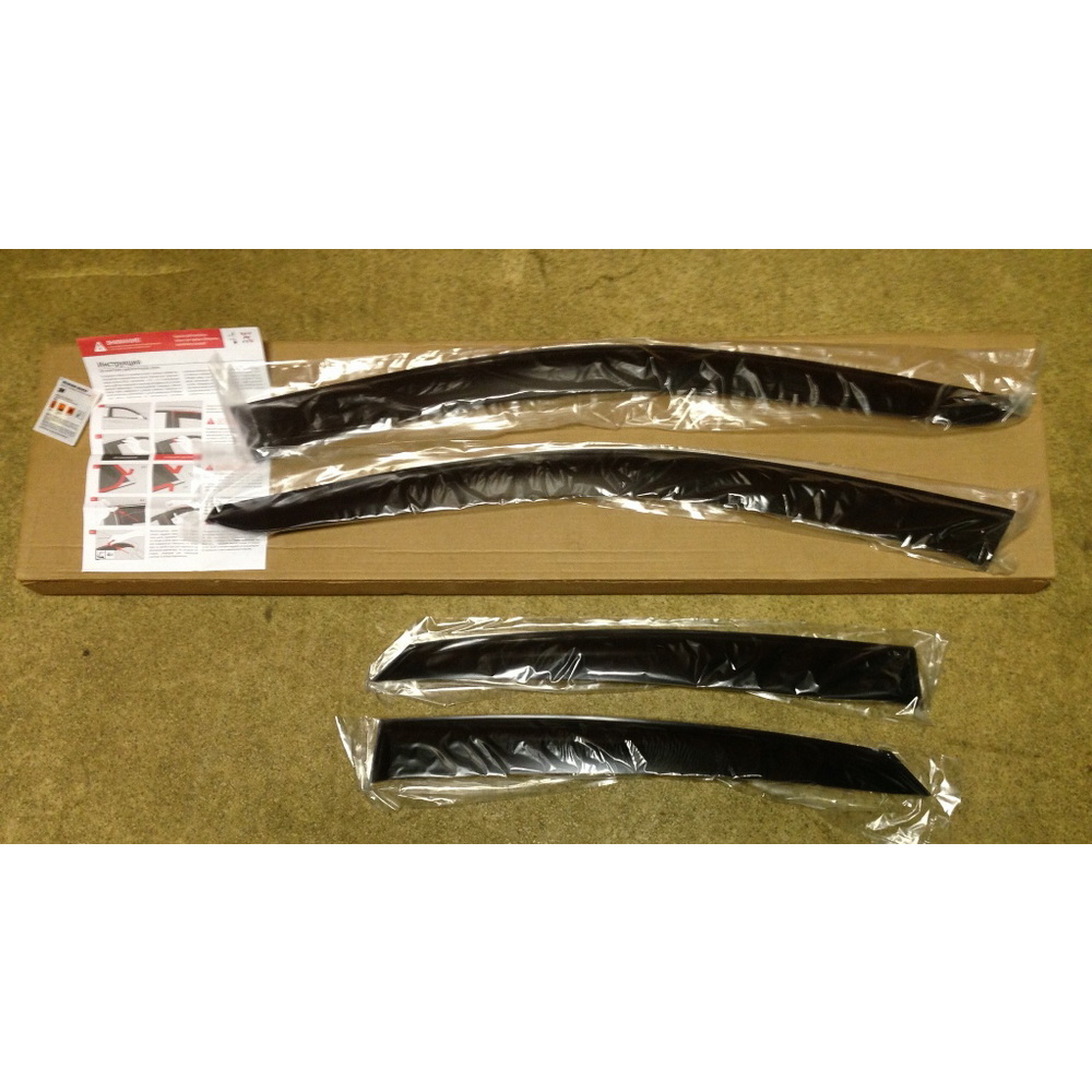 Дефлекторы окон пластик черный Daewoo Gentra седан II 2013- COMFORT 08.05.502.DL