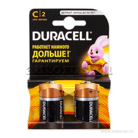 Батарейка алкалиновая тип C 1,5В 2шт Duracell LR14 MN1400 BL-2 New