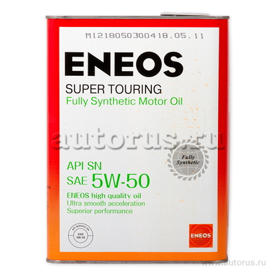 Масло моторное ENEOS Super Touring SM 5W50 синтетическое 4 л 8809478941738