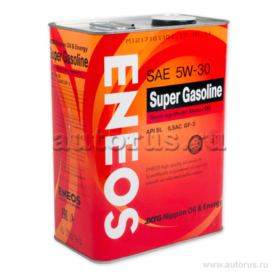 Масло моторное ENEOS Super Gasoline SL 5W30 полусинтетическое 4 л OIL1361