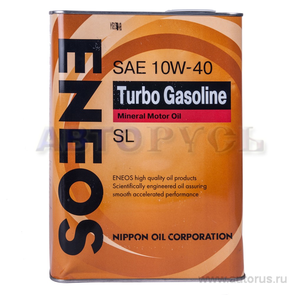 Масло моторное ENEOS Turbo Gasoline SL 10W40 минеральное 4 л OIL1442