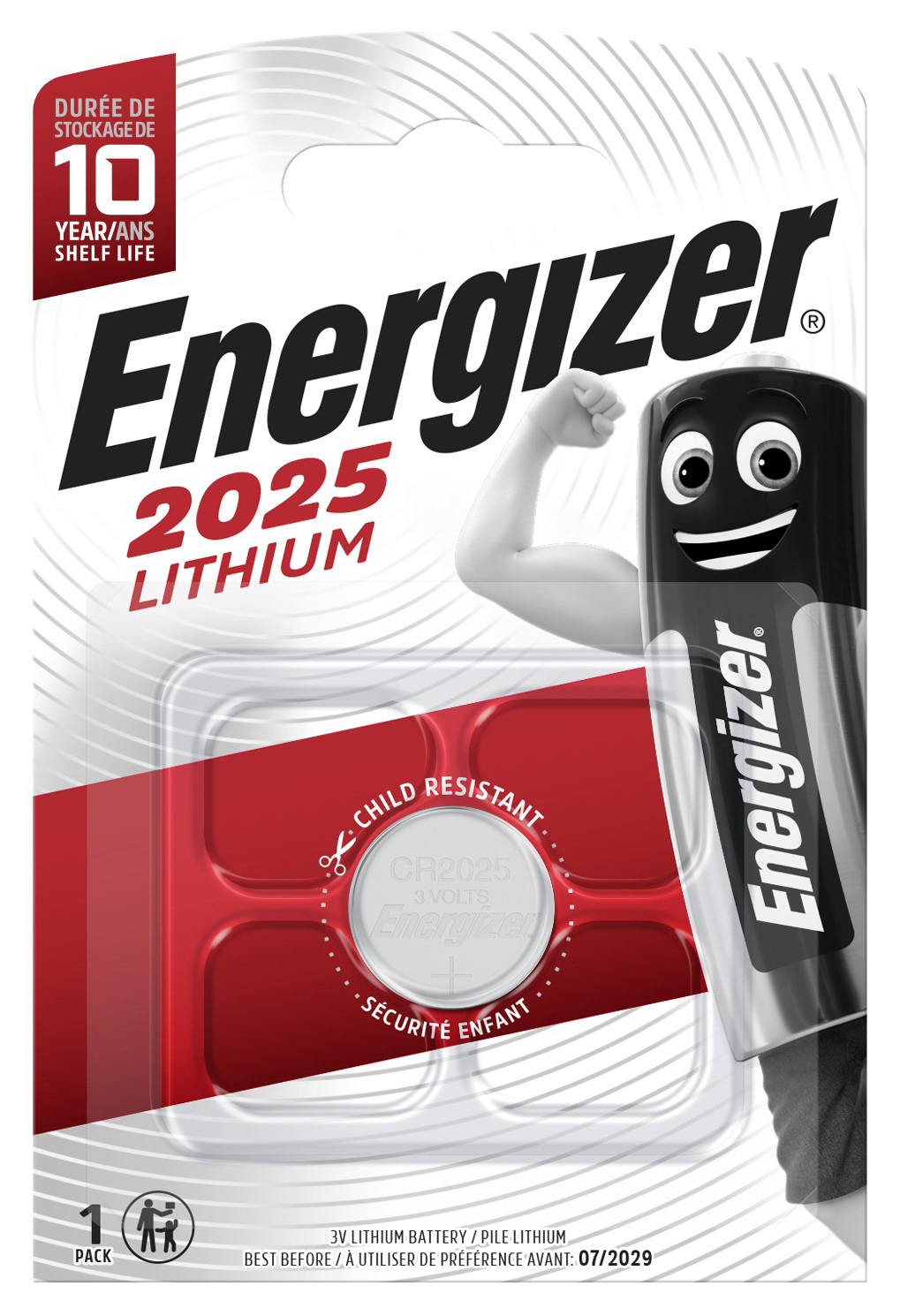 Батарейка ENR Lithium CR 2025 FSB1 (Блистер 1 шт)