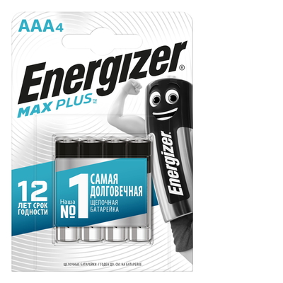 Батарейки ENR Max Plus AAA/E92 BP4 (Блистер 4 шт)