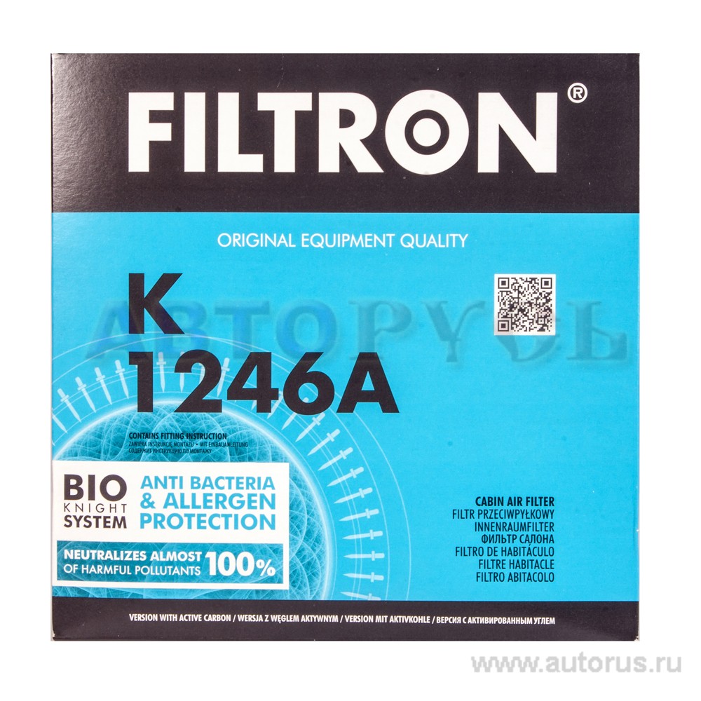 Фильтр салонный, угольный FILTRON K1246A