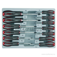 Набор отверток-торкс с отверстием 13 предметов в ложементе FORCE 2137