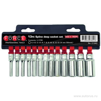 Набор 1/4 универсальных длинных головок L 50мм 4-14мм 13 пр. FORCE 2138Q