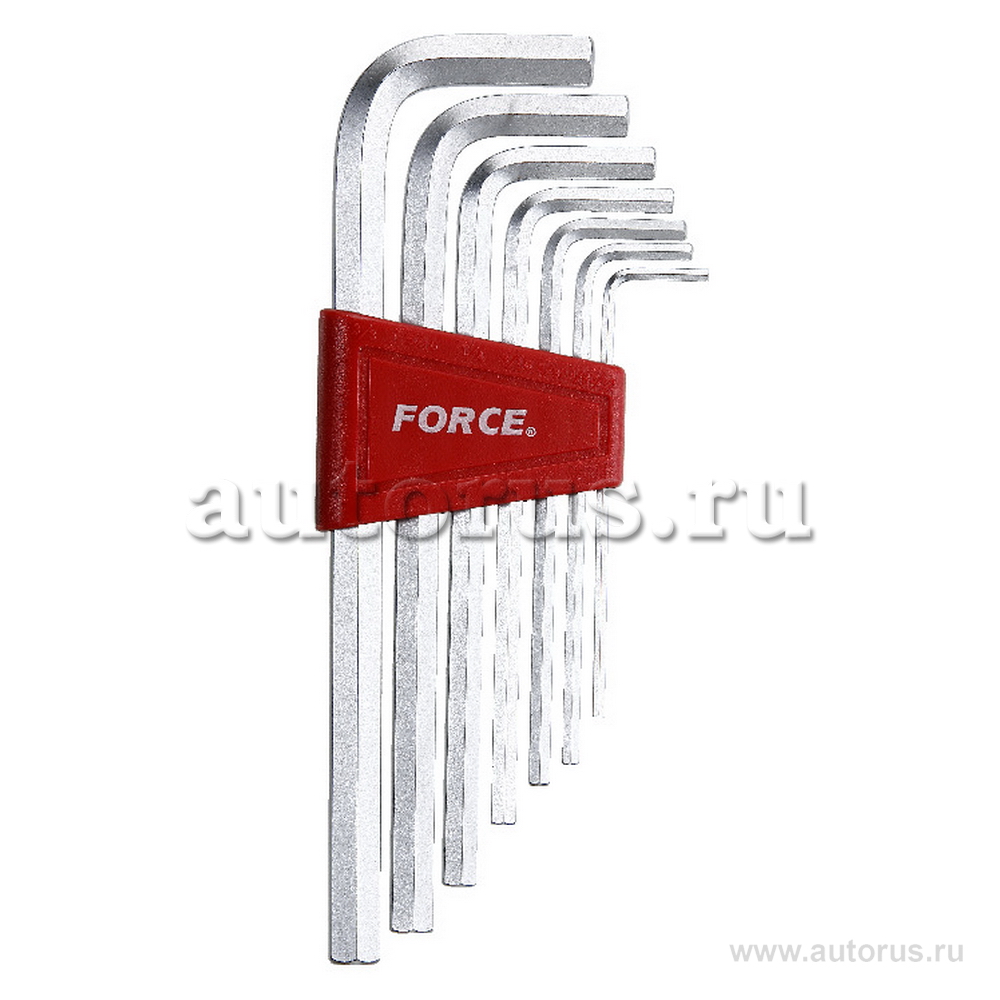 Набор ключей Г-образных HEX 2,5-10 мм. 7 предметов FORCE 5072L
