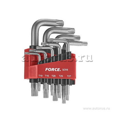 Набор ключей Г-образных TORX Т10-Т50 9пр FORCE 5098