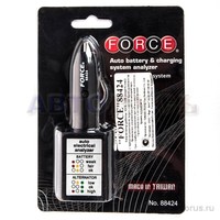 Анализатор работы АКБ 12В, через прикуриватель FORCE 88424