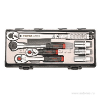 Набор трещоток с дин. ключом и свечными головками 3/8 в ложементе 7 пр. FORCE T30712