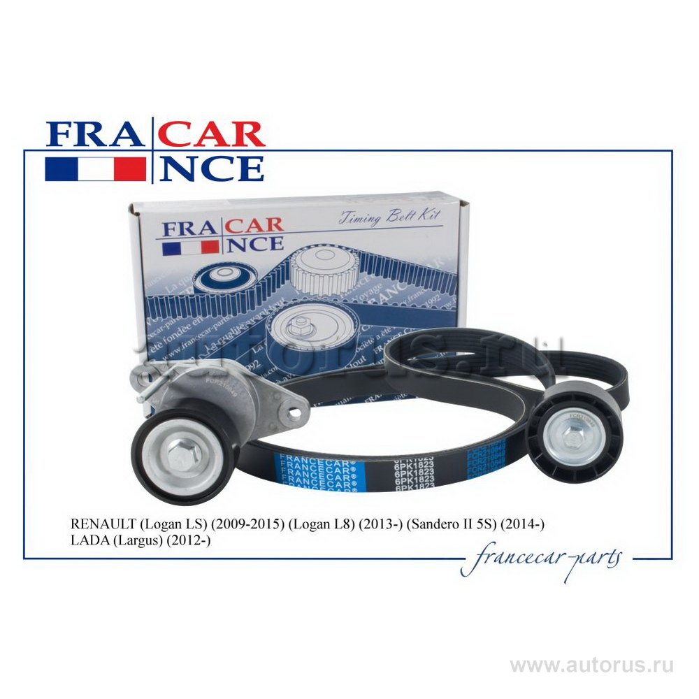 Комплект ремня приводного (ремень+два ролика) FRANCECAR FCR210849