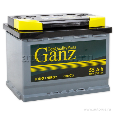 Аккумулятор GANZ 55 А/ч 242x175x190 EN500 GANZ GA551
