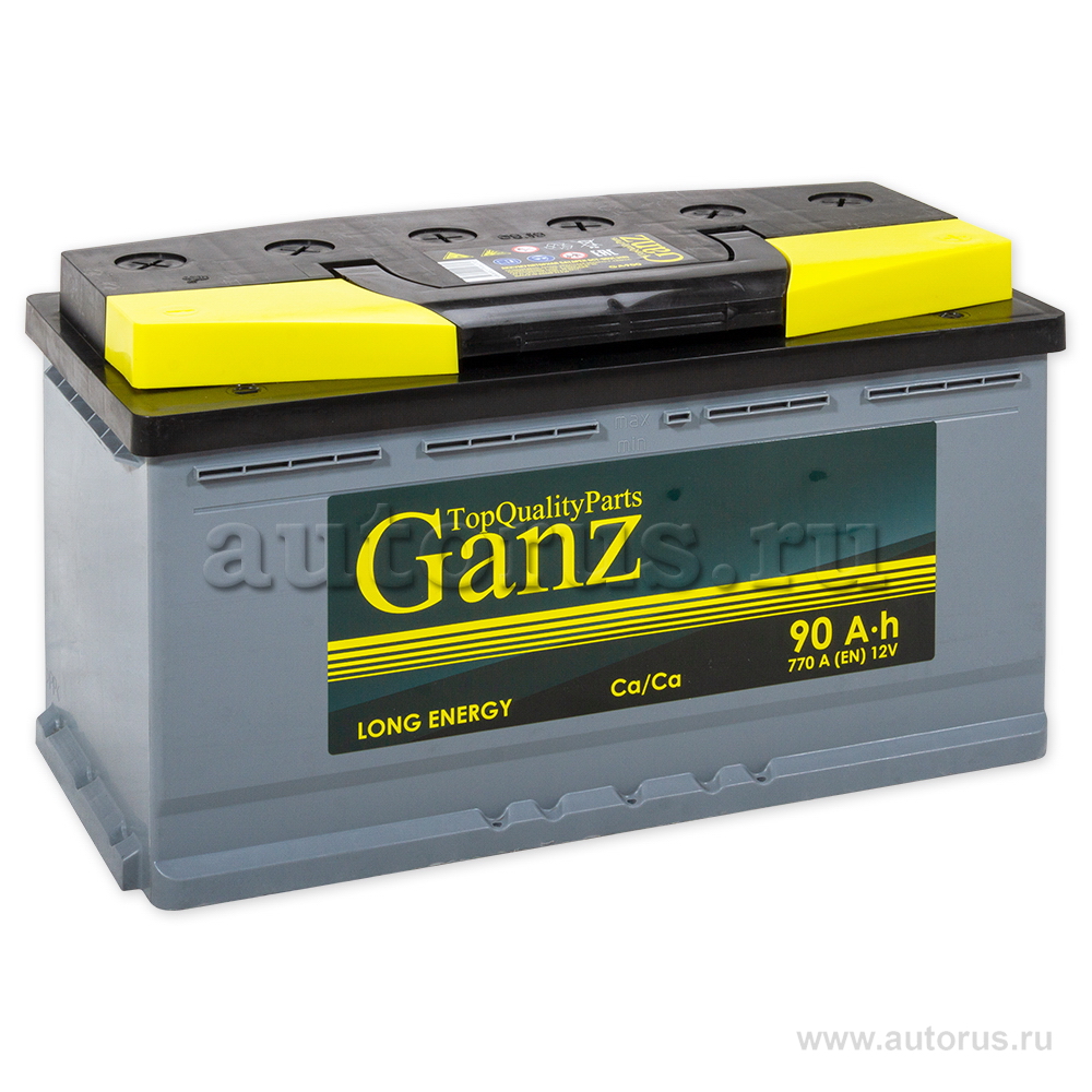 Аккумулятор GANZ 90 А/ч Обратная EN770 А 353x175x190 GA900