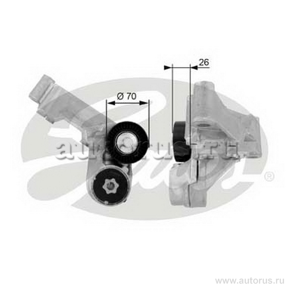 Натяжитель TOYOTA/CHRYSLER/FORD GATES T38444