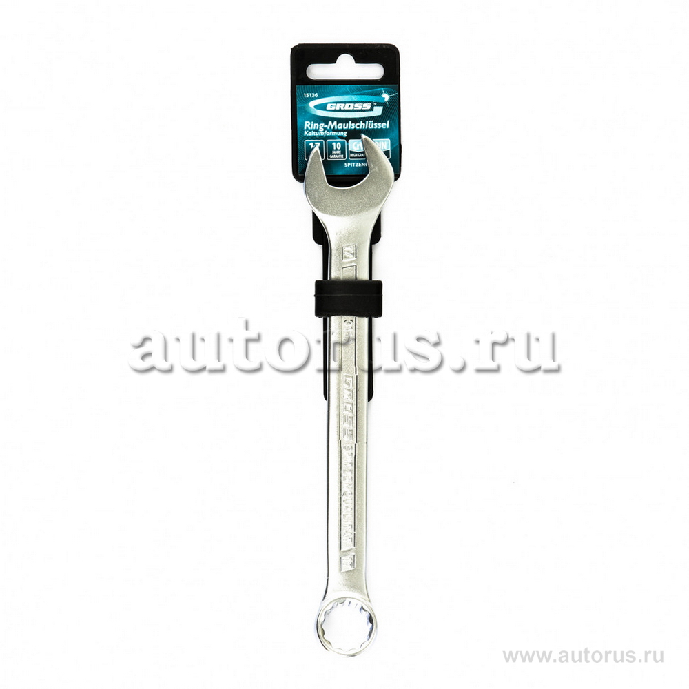 Ключ комбинированный 17 мм, CrV, холодный штамп GROSS 15136