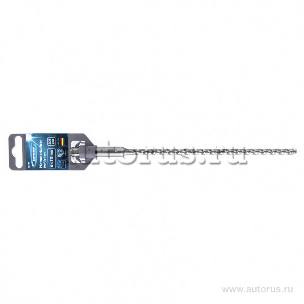 Бур по бетону DREI SPITZEN, 6 x 215 мм, SDS PLUS GROSS 70744