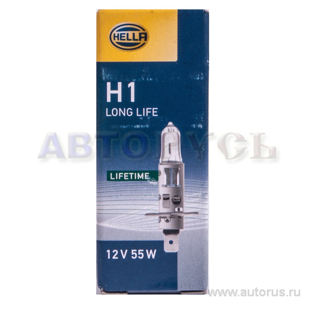 Лампа 12V H1 55W HELLA LONG LIFE 1 шт. картон 8GH002089-351