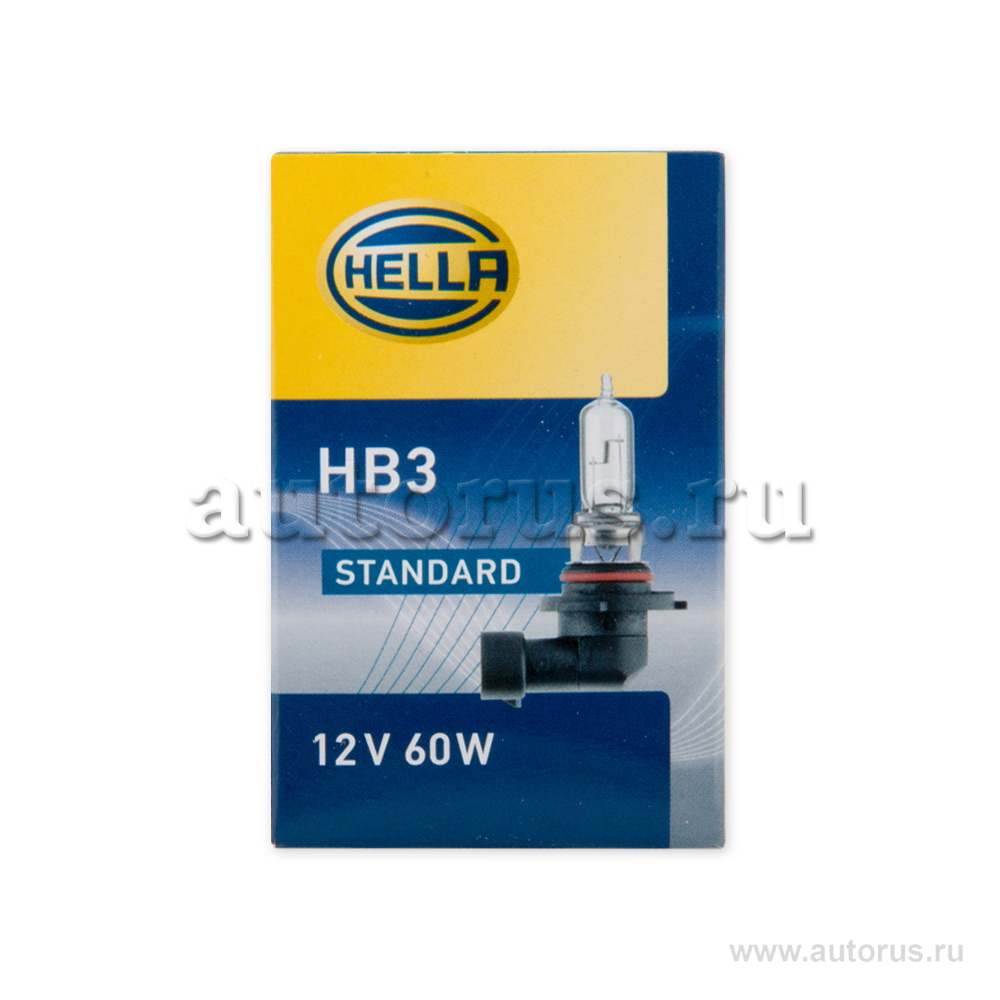 Лампа 12V HB3 60W HELLA 1 шт. картон 8GH005635-121