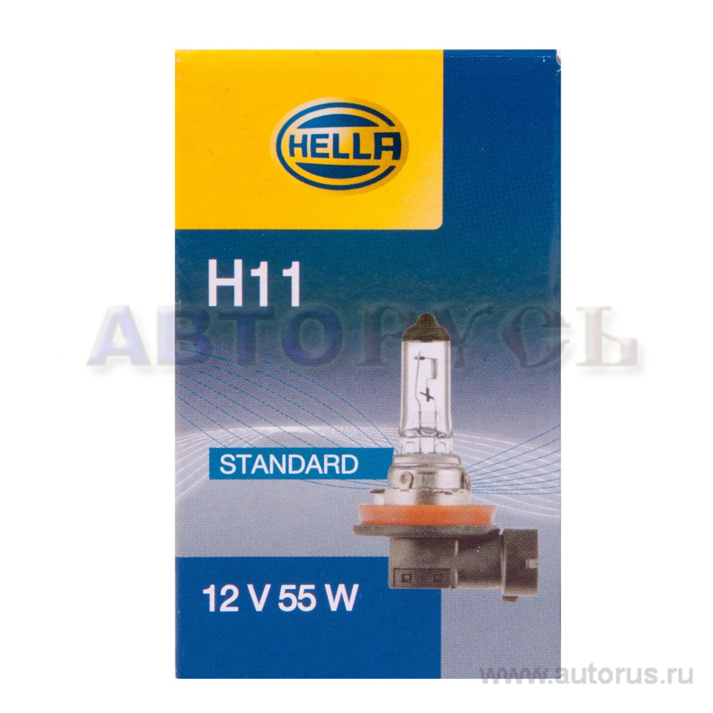Лампа 12V H11 55W HELLA 1 шт. картон 8GH008358-121
