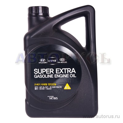 Масло моторное ORIGINAL Super Extra Gasoline 5W30 полусинтетическое 4 л 05100-00410