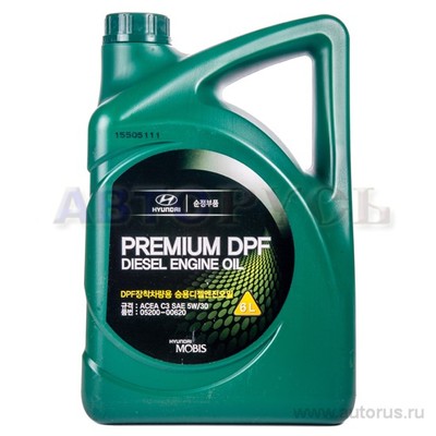 Масло моторное ORIGINAL PREMIUM DPF Diesel 5W30 синтетическое 6 л 05200-00620
