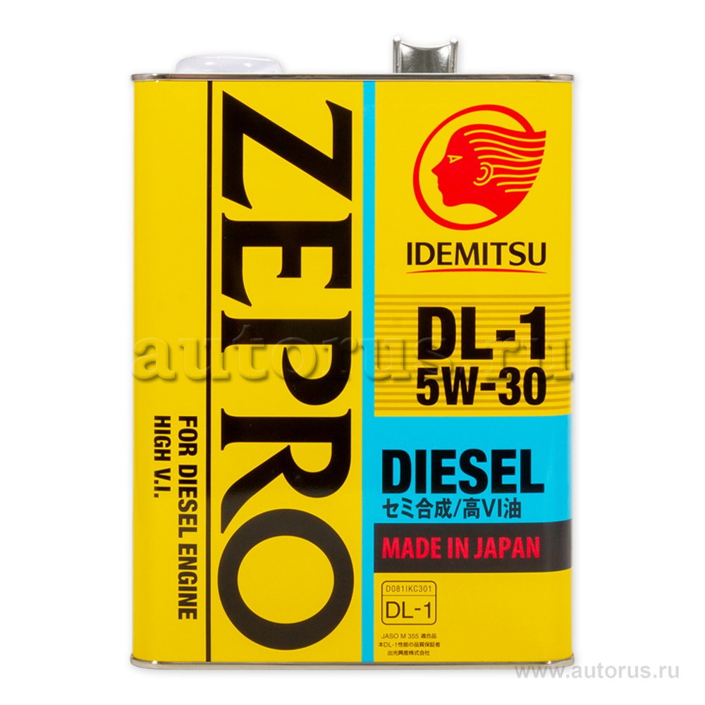 Масло моторное IDEMITSU Zepro Diesel DL-1 5W30 полусинтетическое 4 л 2156004