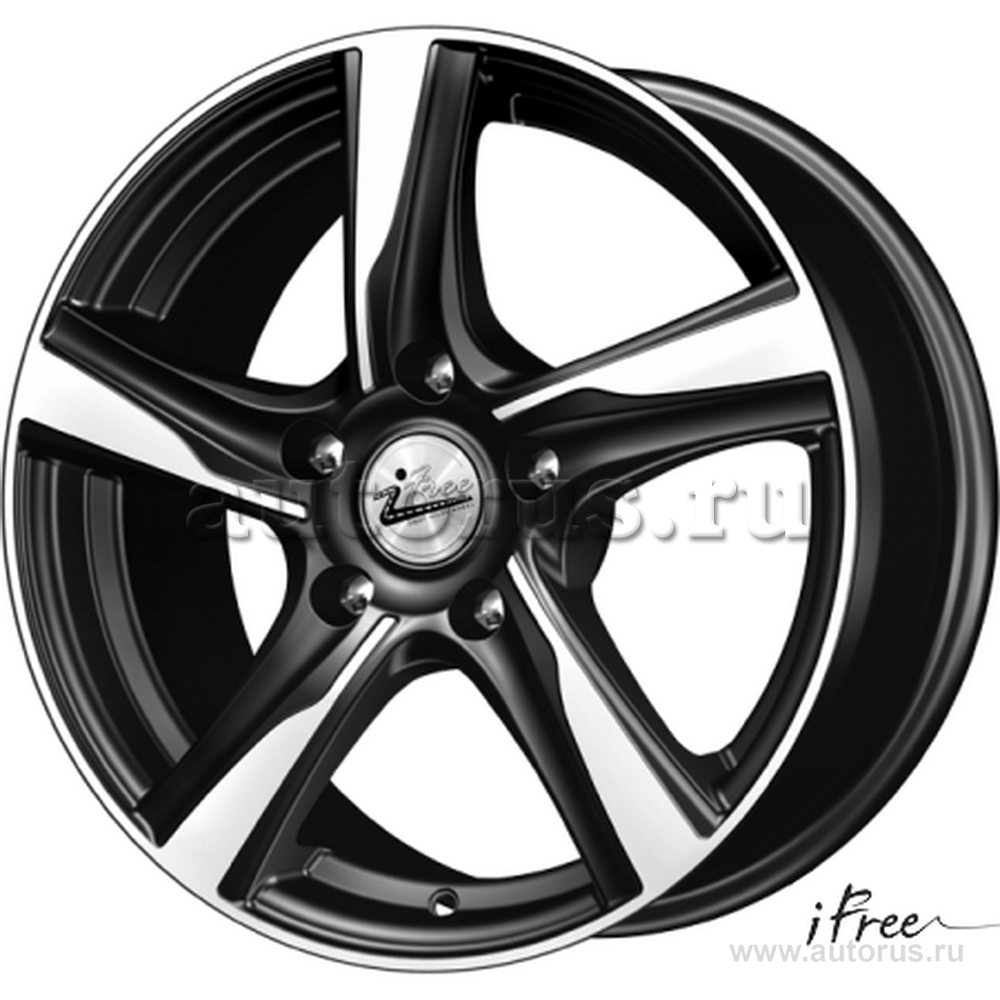 Диск литой R16 7J 5x114.3/66.1 ET40 IFREE Кайт Блэк Джек 316809