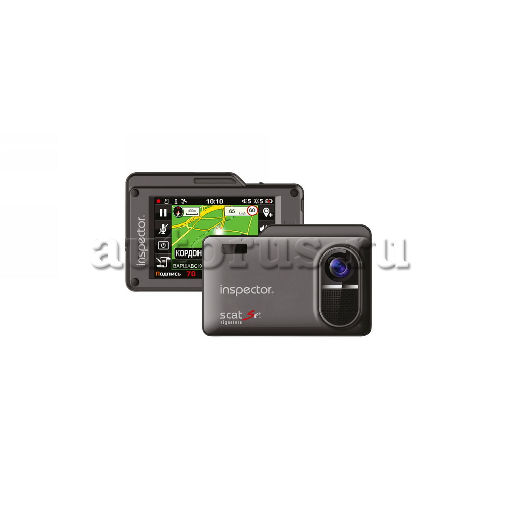 Антирадар с видеорегистратором INSPECTOR SCAT SE,eMAP, Super-HD, GPS, стрелка