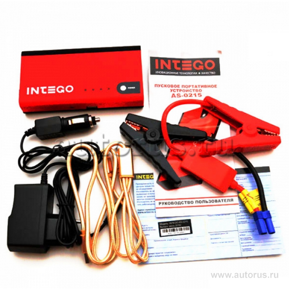 Портативное зарядное устройство INTEGO AS-0215 11000 мАч запуск авто, заряд ПК и телефонов