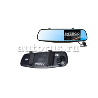 Зеркало с видеорегистратором INTEGO VX-410MR, HD, 2камеры, функция парковки