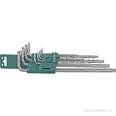 Комплект угловых ключей TORX EXTRA LONG Т9-Т50, 10 пр. S2 материал JONNESWAY H12S110S